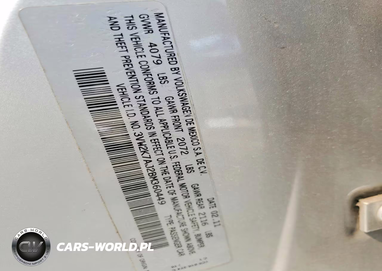 2011 Volkswagen Jetta VIN:3VW2K7AJ2BM360449 - 12