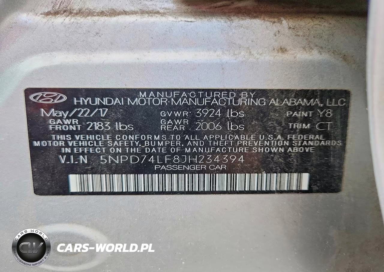 2018 Hyundai Elantra Se VIN:5NPD74LF8JH234394 - 12