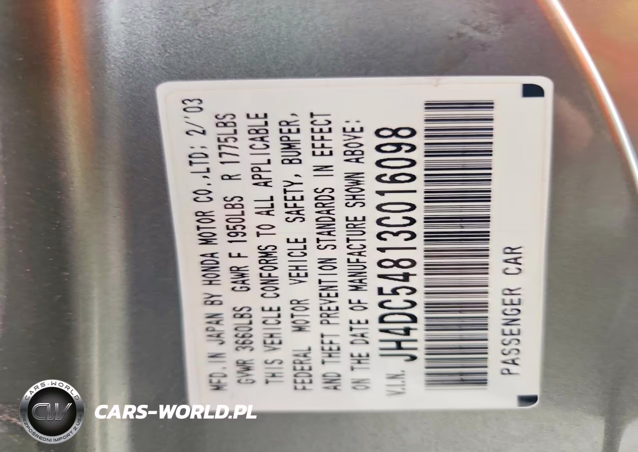 2003 Acura Rsx VIN:JH4DC54813C016098 - 12
