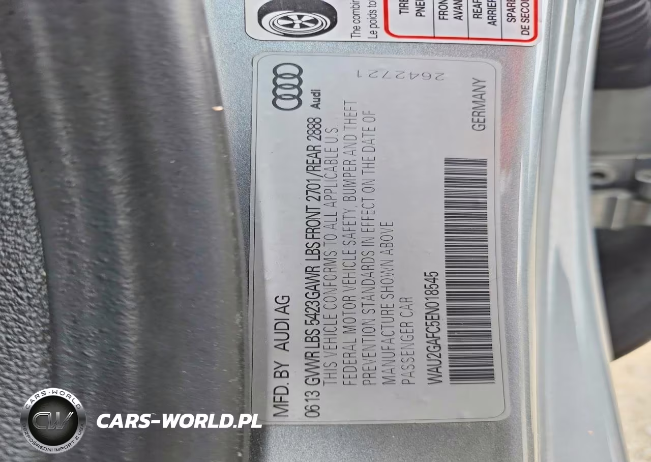 2014 Audi A7 Prestige VIN:WAU2GAFC5EN018545 - 12