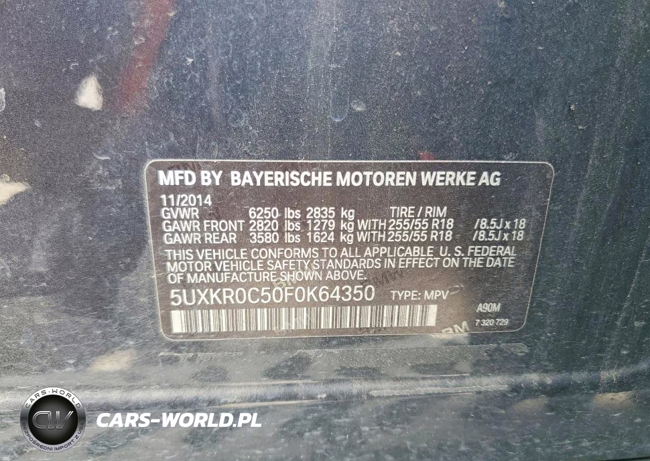 2015 BMW X5 xDrive35I VIN:5UXKR0C50F0K64350 - 13