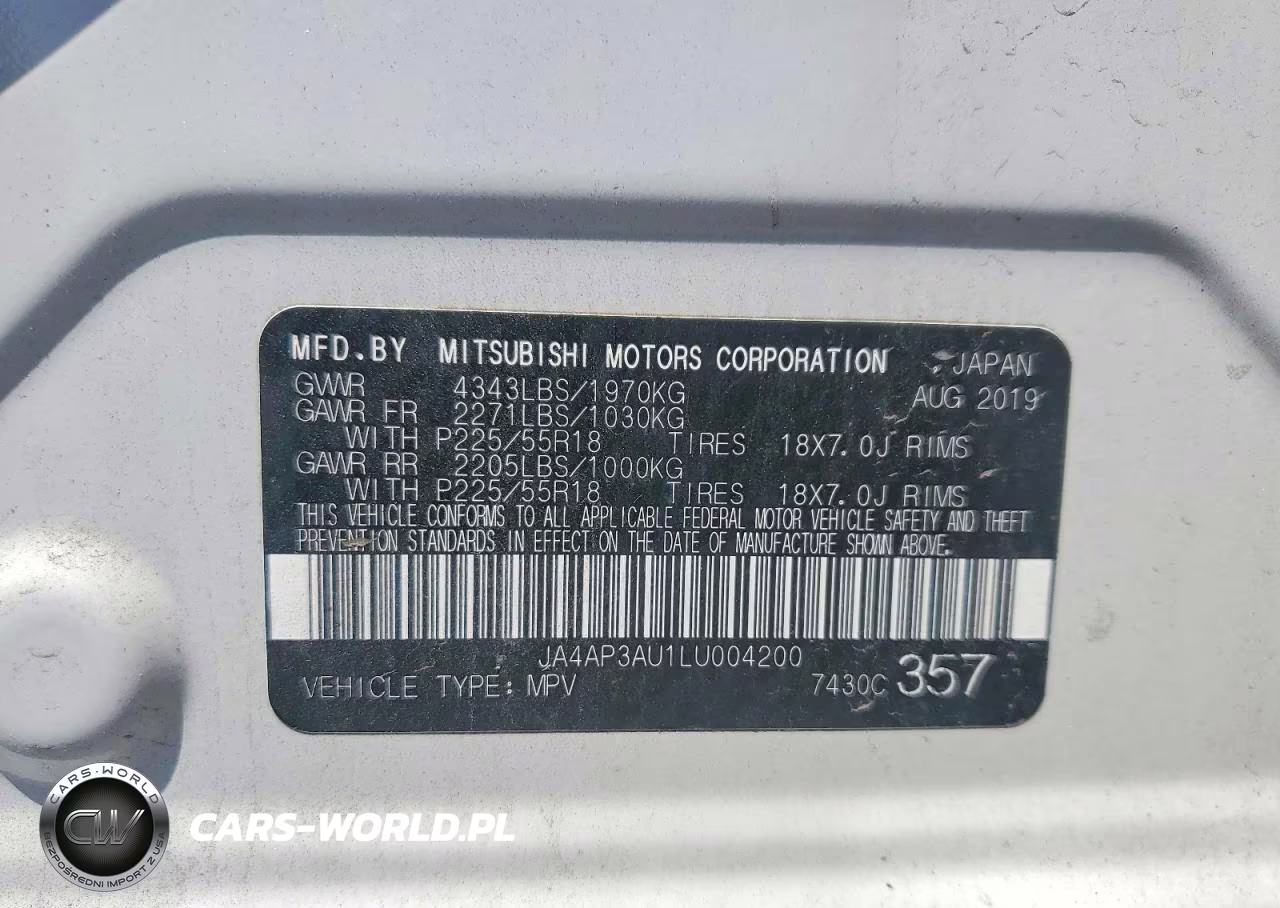 2020 Mitsubishi Outlander Sport Es VIN:JA4AP3AU1LU004200 - 13