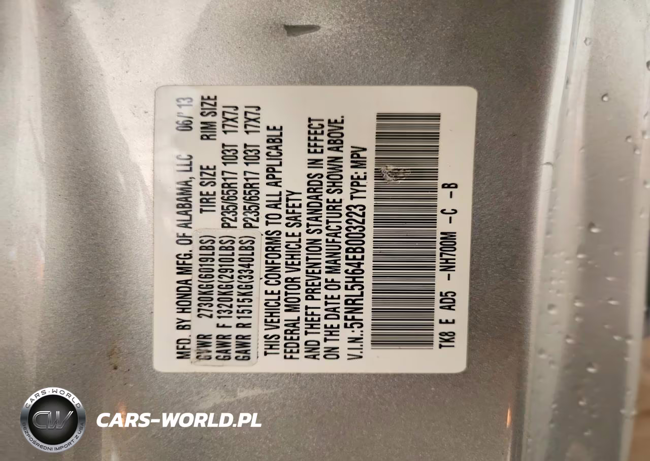 2014 Honda Odyssey Exl VIN:5FNRL5H64EB003223 - 13