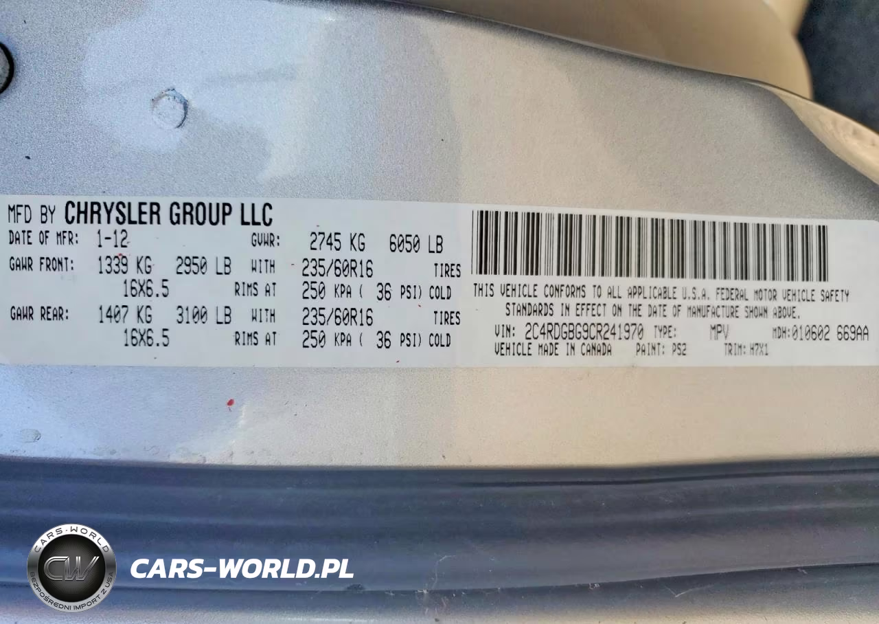 2012 Dodge Grand Caravan Se VIN:2C4RDGBG9CR241970 - 13