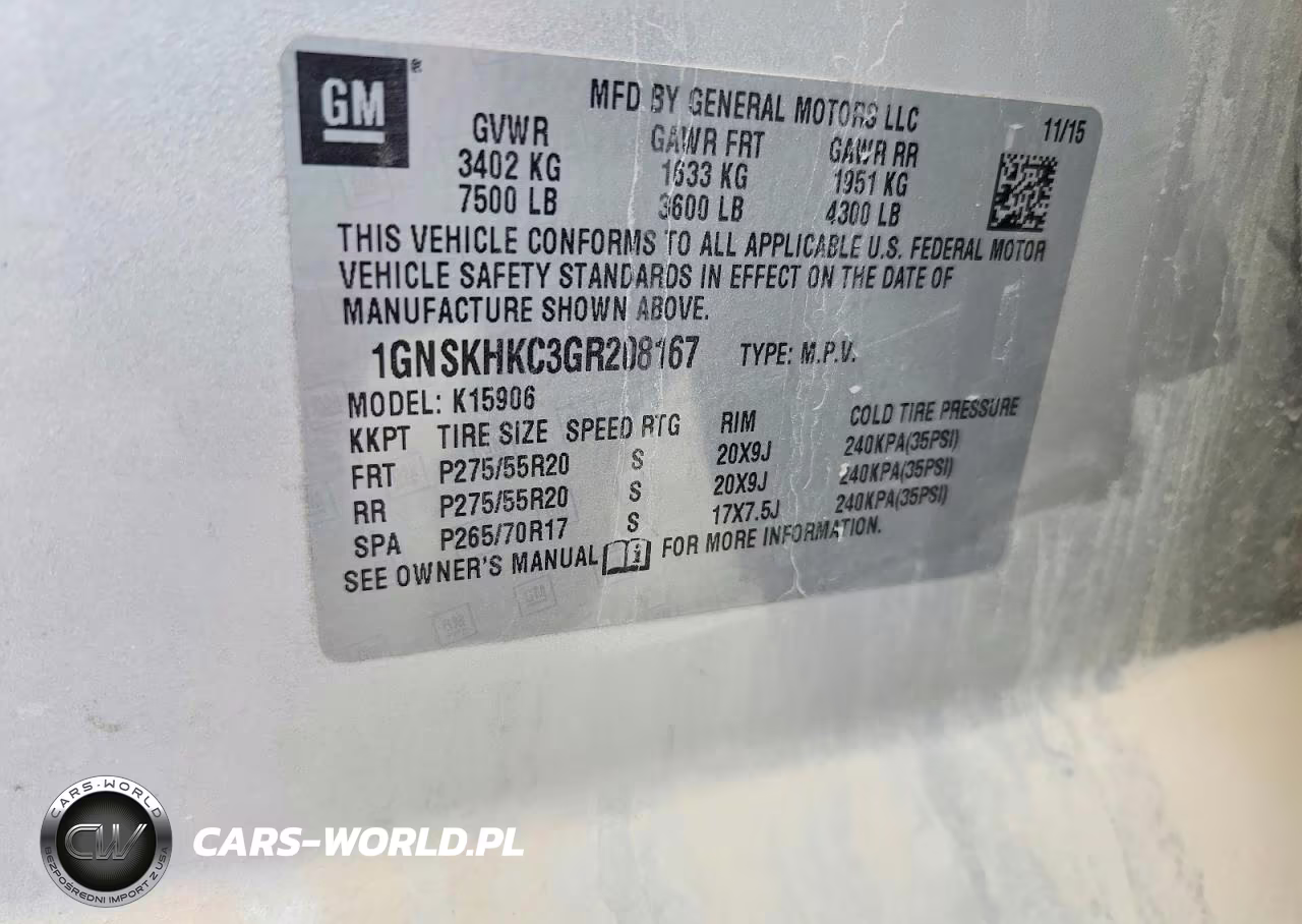 2016 Chevrolet Suburban K1500 Lt VIN:1GNSKHKC3GR208167 - 13