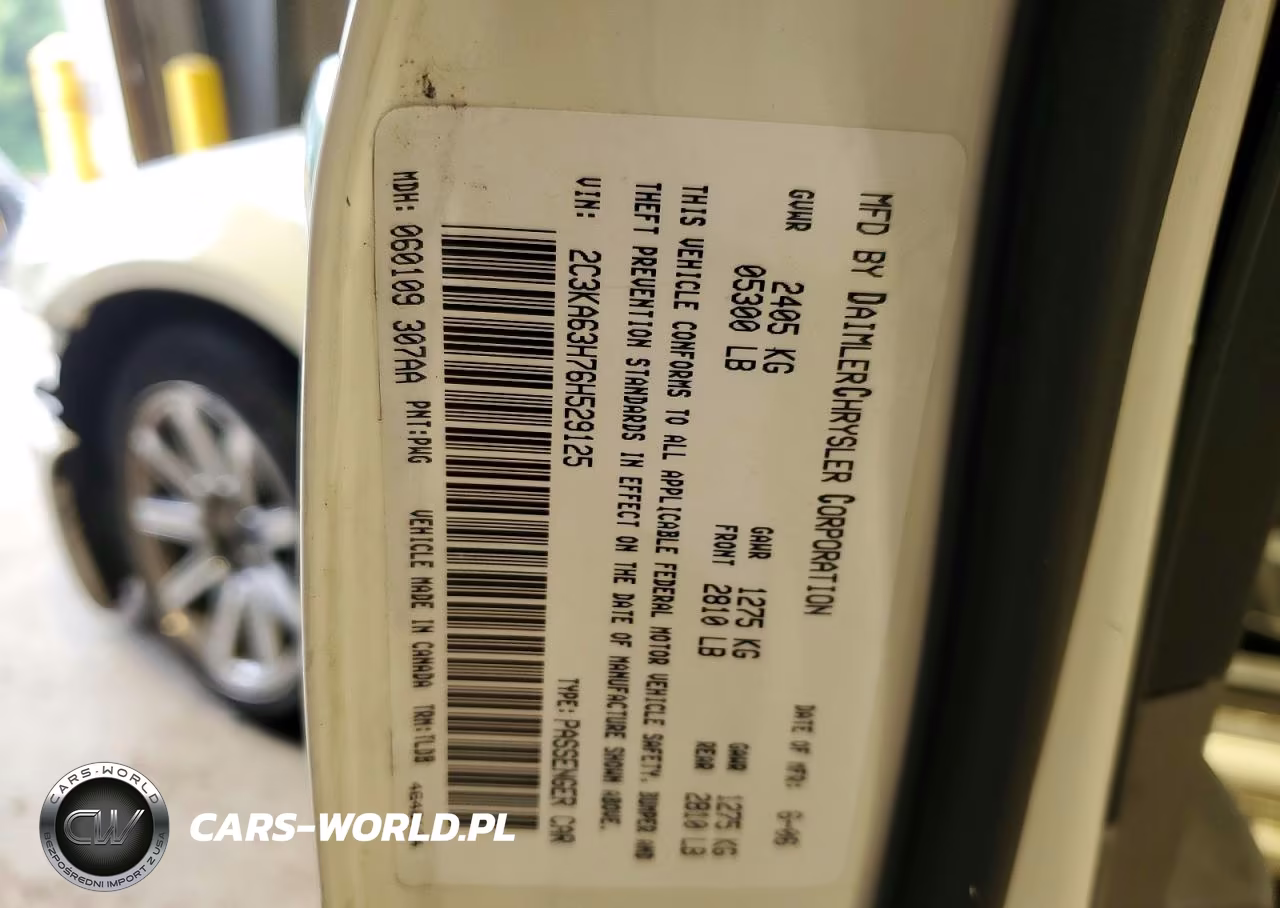 2006 Chrysler 300C VIN:2C3KA63H76H529125 - 12