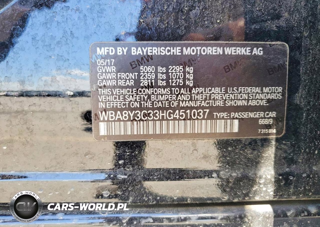 2017 BMW 340 Xigt VIN:WBA8Y3C33HG451037 - 12