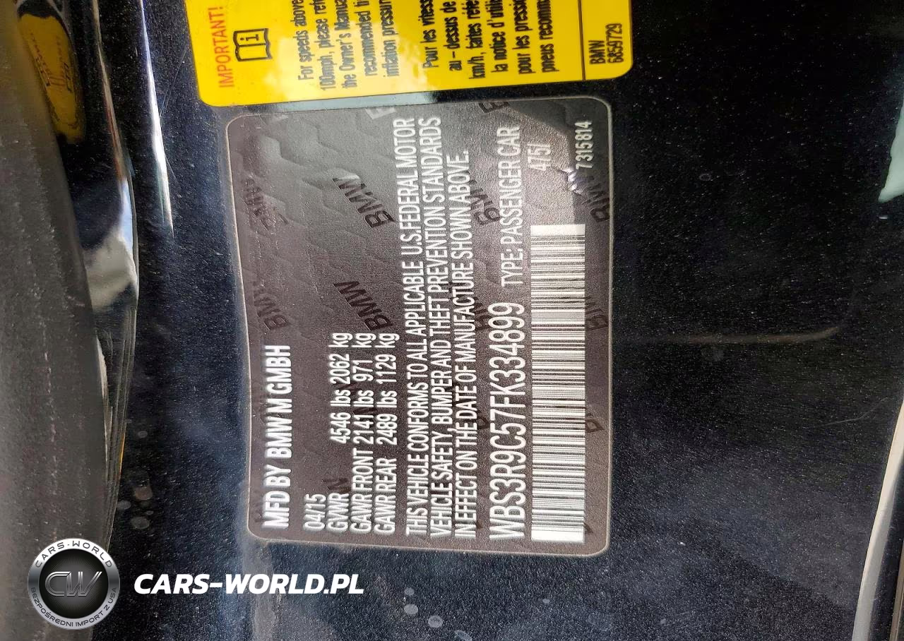 2015 BMW M4 VIN:WBS3R9C57FK334899 - 12