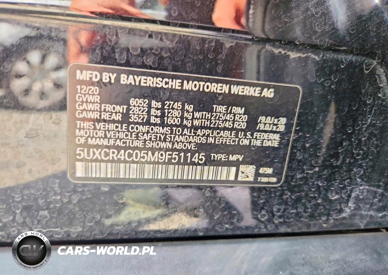 2021 BMW X5 Sdrive 40I VIN:5UXCR4C05M9F51145 - 14