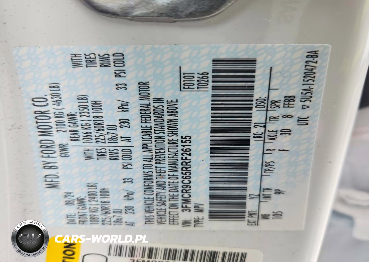 2024 Ford Bronco Sport Outer Banks VIN:3FMCR9C65RRF26155 - 14