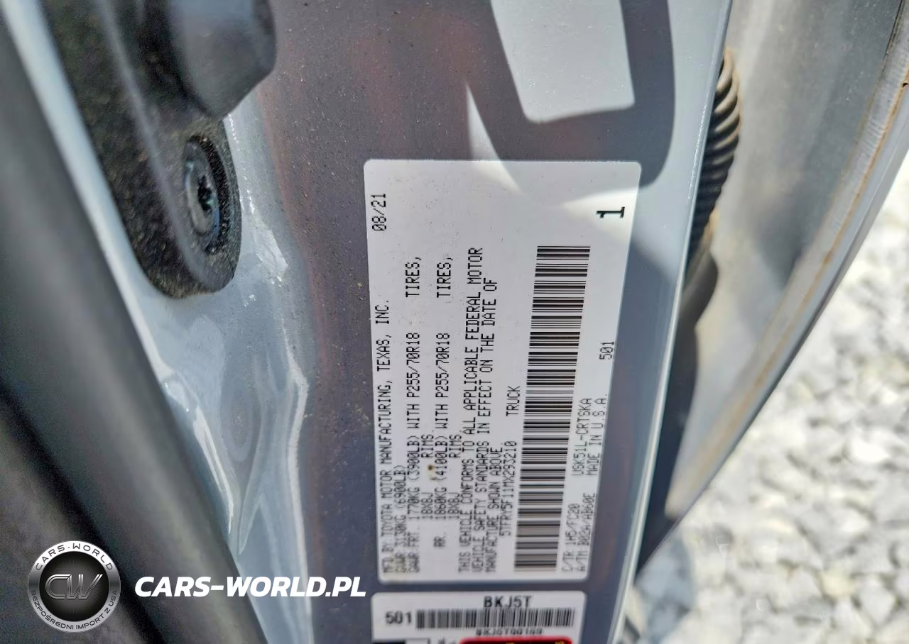 2021 Toyota Tundra Sr5 VIN:5TFRY5F11MX293210 - 12