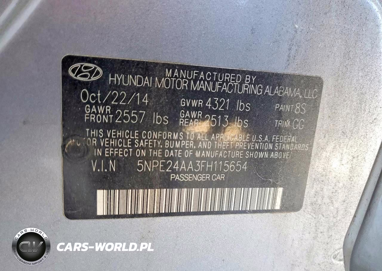 2015 Hyundai Sonata Eco VIN:5NPE24AA3FH115654 - 12