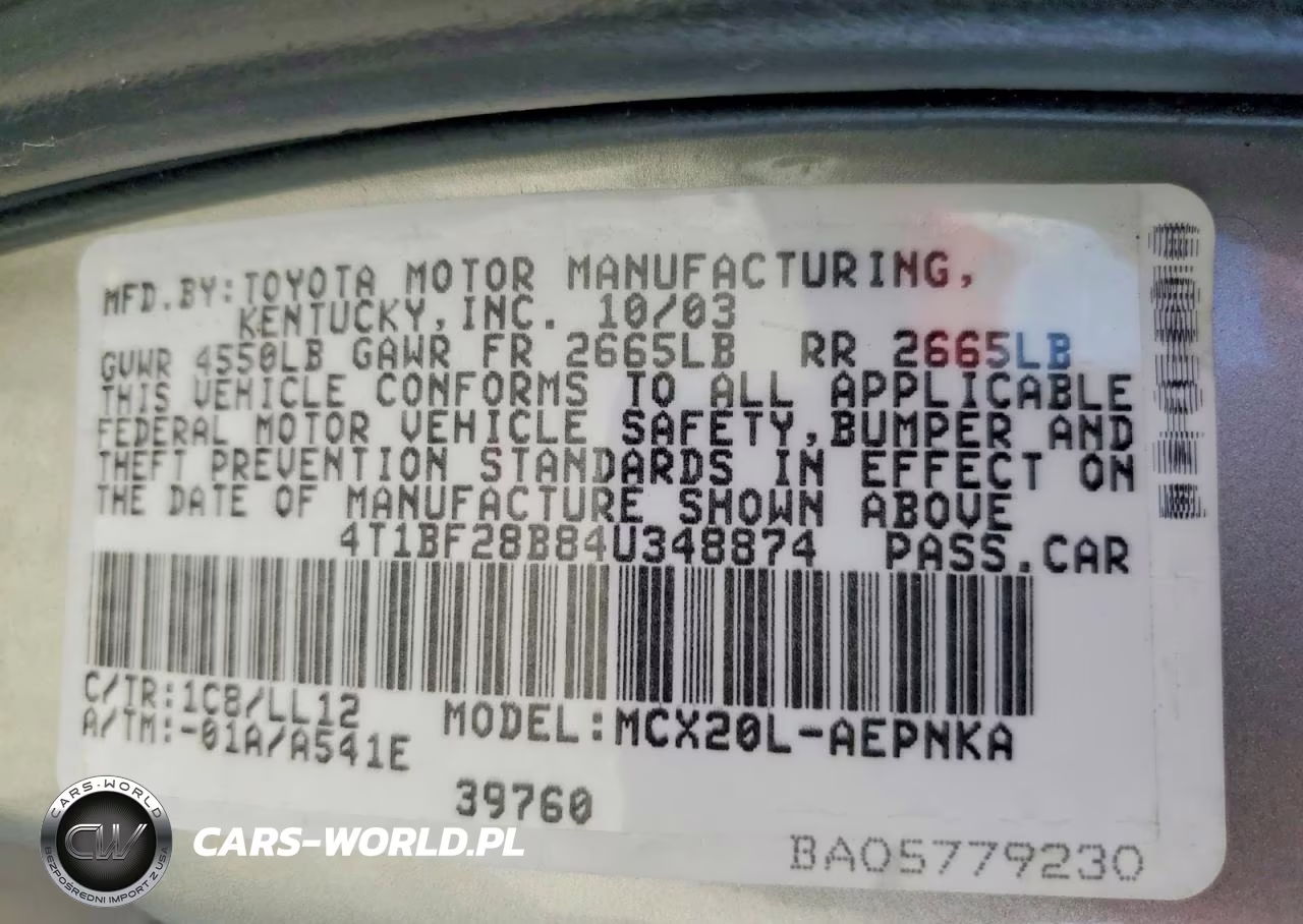 2004 Toyota Avalon Xl VIN:4T1BF28B84U348874 - 12