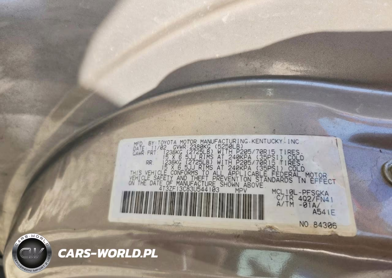 2003 Toyota Sienna Le VIN:4T3ZF13C83U544103 - 13