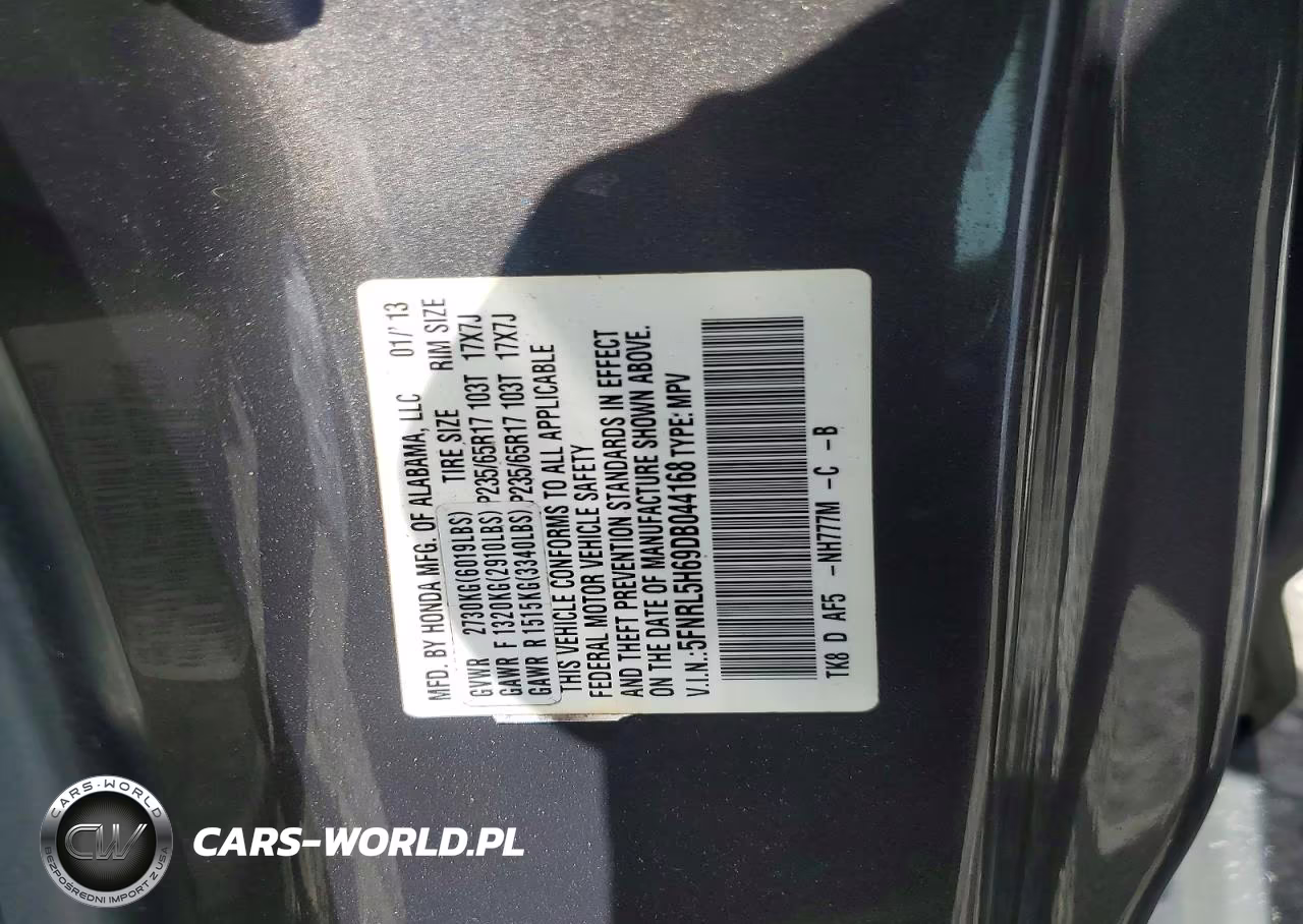 2013 Honda Odyssey Exl VIN:5FNRL5H69DB044168 - 12
