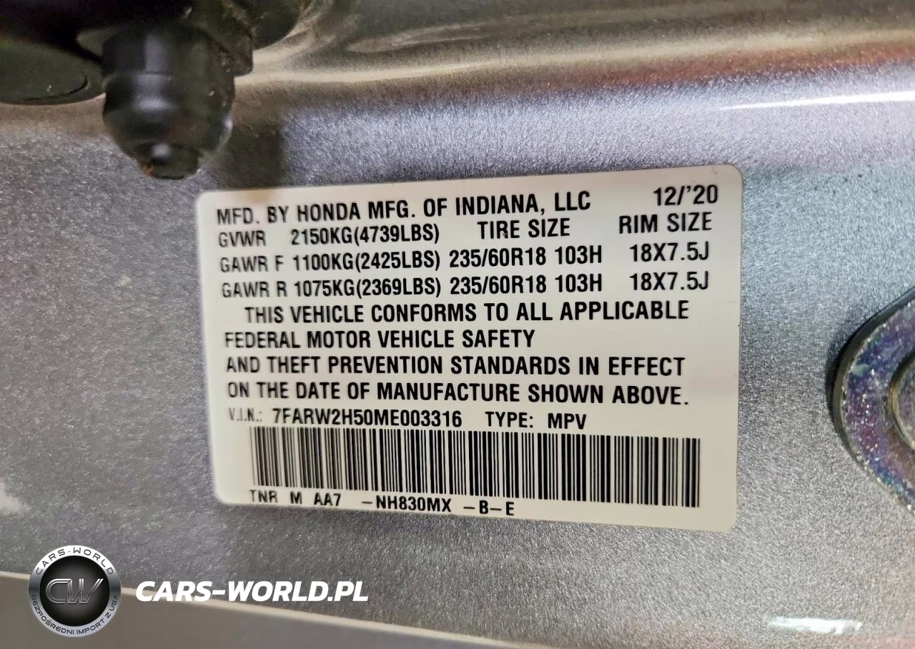 2021 Honda Cr-V Ex VIN:7FARW2H50ME003316 - 13