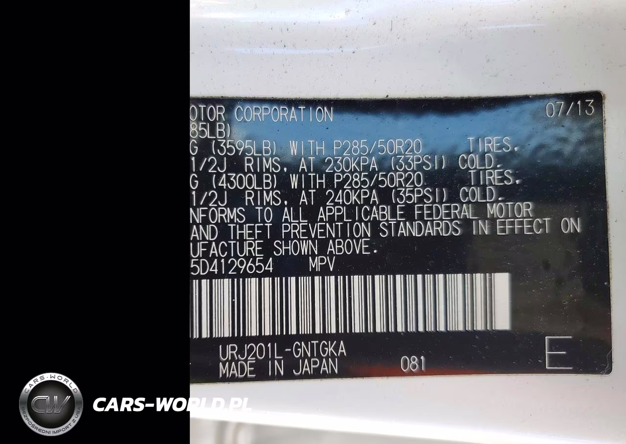 2013 Lexus Lx 570 VIN:JTJHY7AX5D4129654 - 13