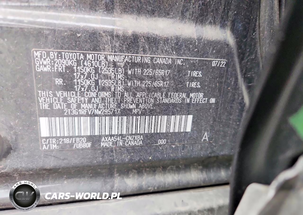 2022 Toyota Rav4 Le VIN:2T3G1RFV7NW295717 - 13