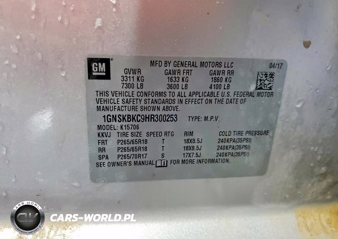 2017 Chevrolet Tahoe K1500 Lt VIN:1GNSKBKC9HR300253 - 12