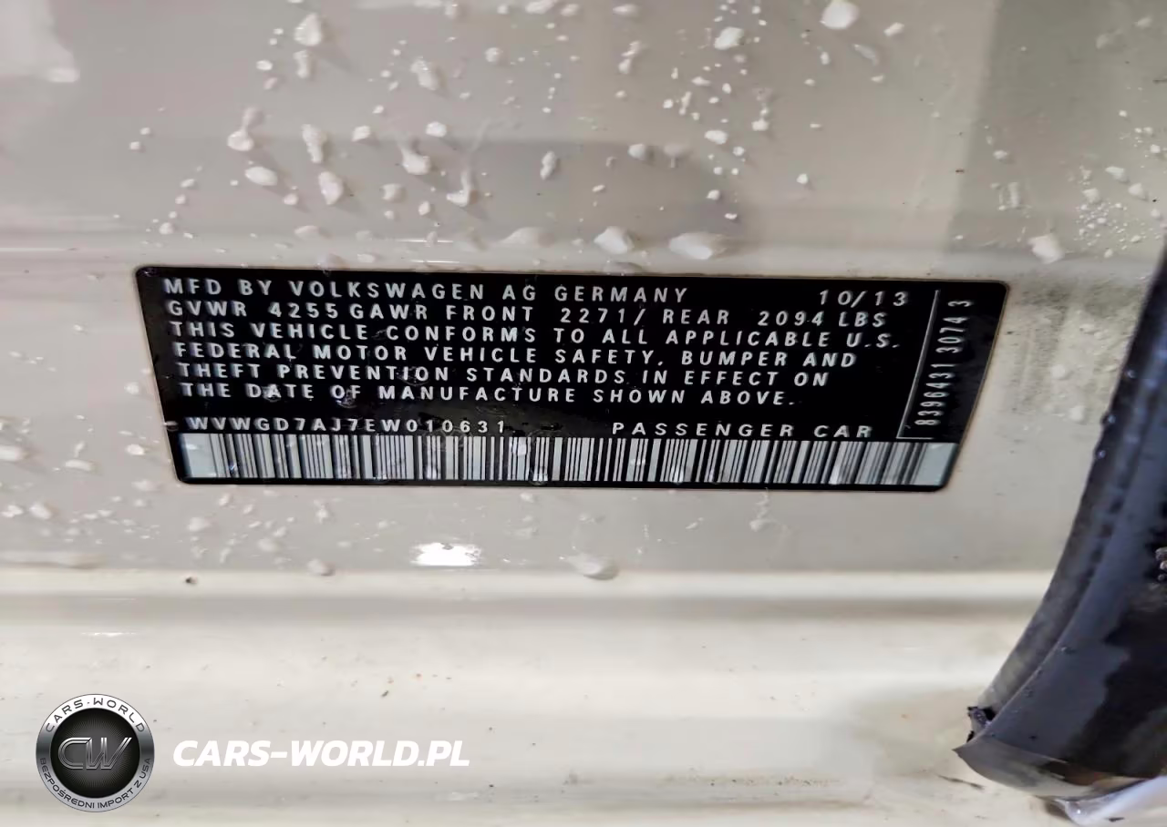 2014 Volkswagen Gti VIN:WVWGD7AJ7EW010631 - 13