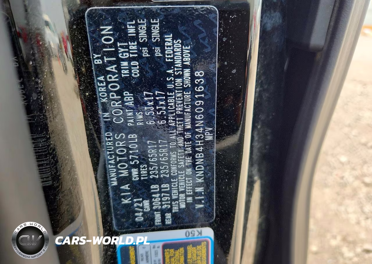 2022 Kia Carnival Lx VIN:KNDNB4H34N6091638 - 13