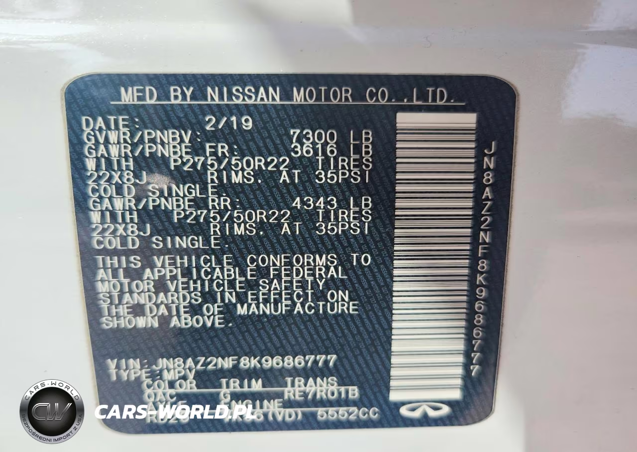 2019 Infiniti Qx80 Luxe VIN:JN8AZ2NF8K9686777 - 14