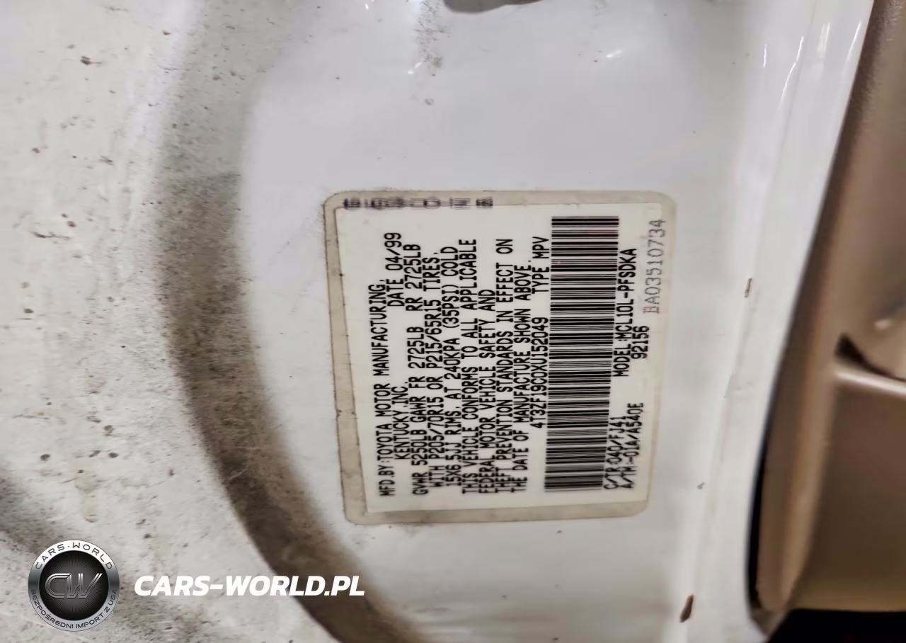1999 Toyota Sienna Ce VIN:4T3ZF19C0XU152049 - 13