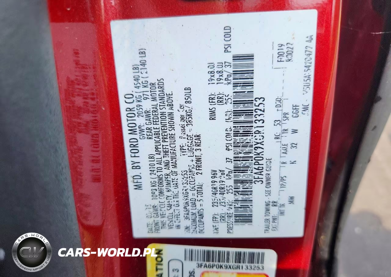 2016 Ford Fusion Titanium VIN:3FA6P0K9XGR133253 - 12