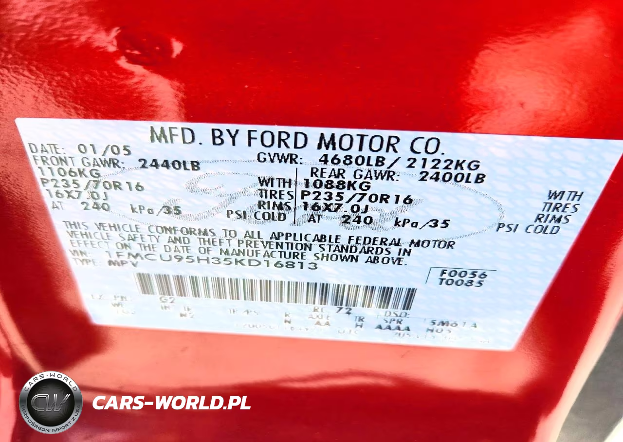 2005 Ford Escape Hev VIN:1FMCU95H35KD16813 - 12