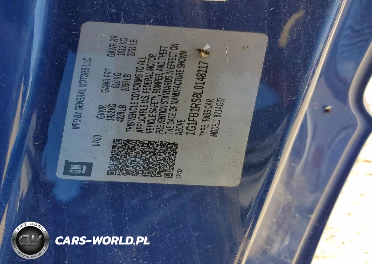 2020 Chevrolet Camaro Ls VIN:1G1FB1RS8L0148117 - 12