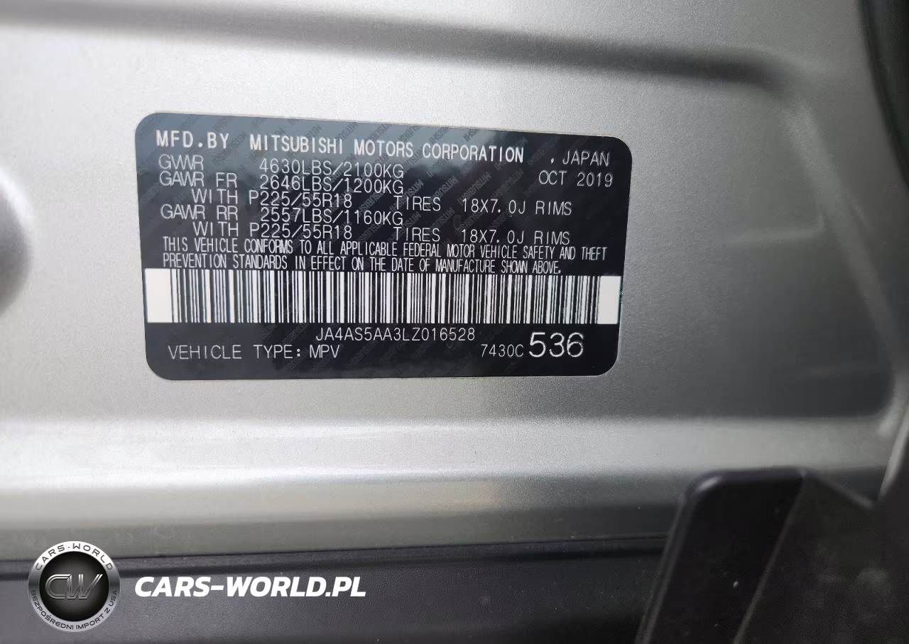 2020 Mitsubishi Eclipse Cross VIN:JA4AS5AA3LZ016528 - 13