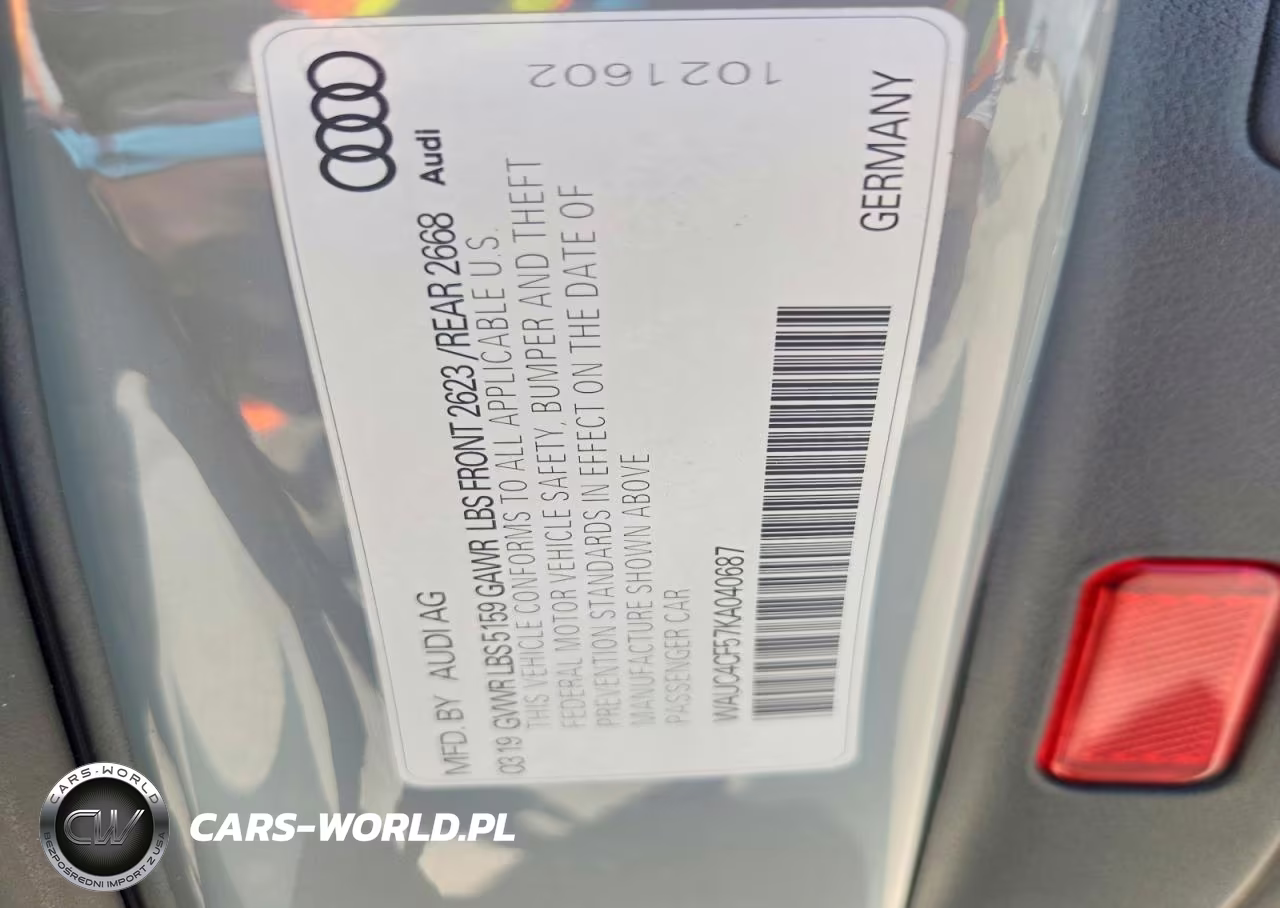 2019 Audi S5 Prestige VIN:WAUC4CF57KA040687 - 12
