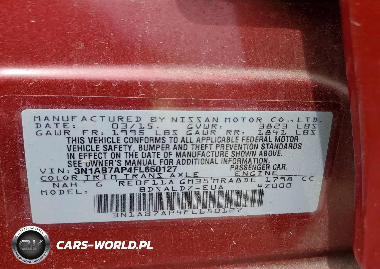 2015 Nissan Sentra Sv VIN:3N1AB7AP4FL650127 - 12