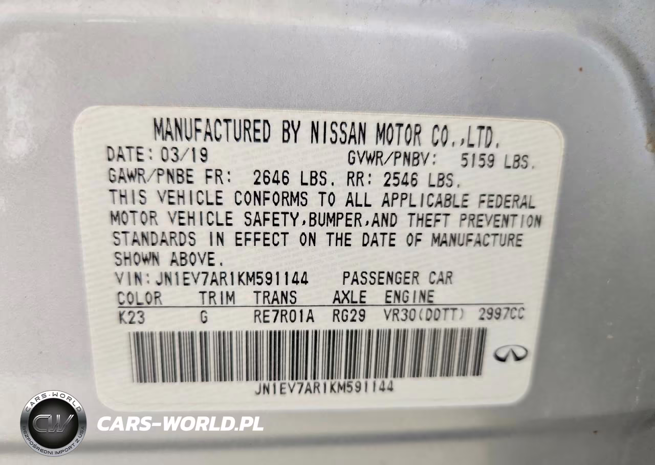 2019 Infiniti Q50 3.0T Signature Edition VIN:JN1EV7AR1KM591144 - 13