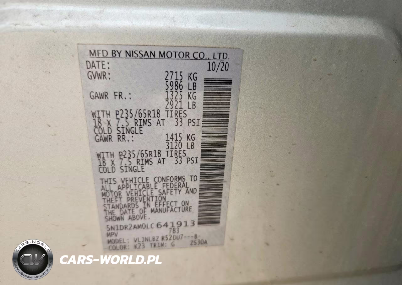 2020 Nissan Pathfinder S VIN:5N1DR2AM0LC641913 - 12