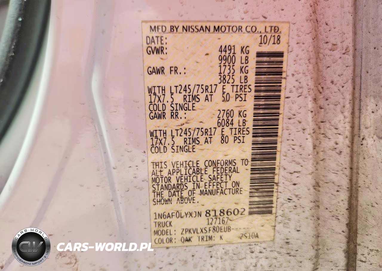 2018 Nissan Nv 3500 Delivery Van VIN:1N6AF0LYXJN818602 - 13