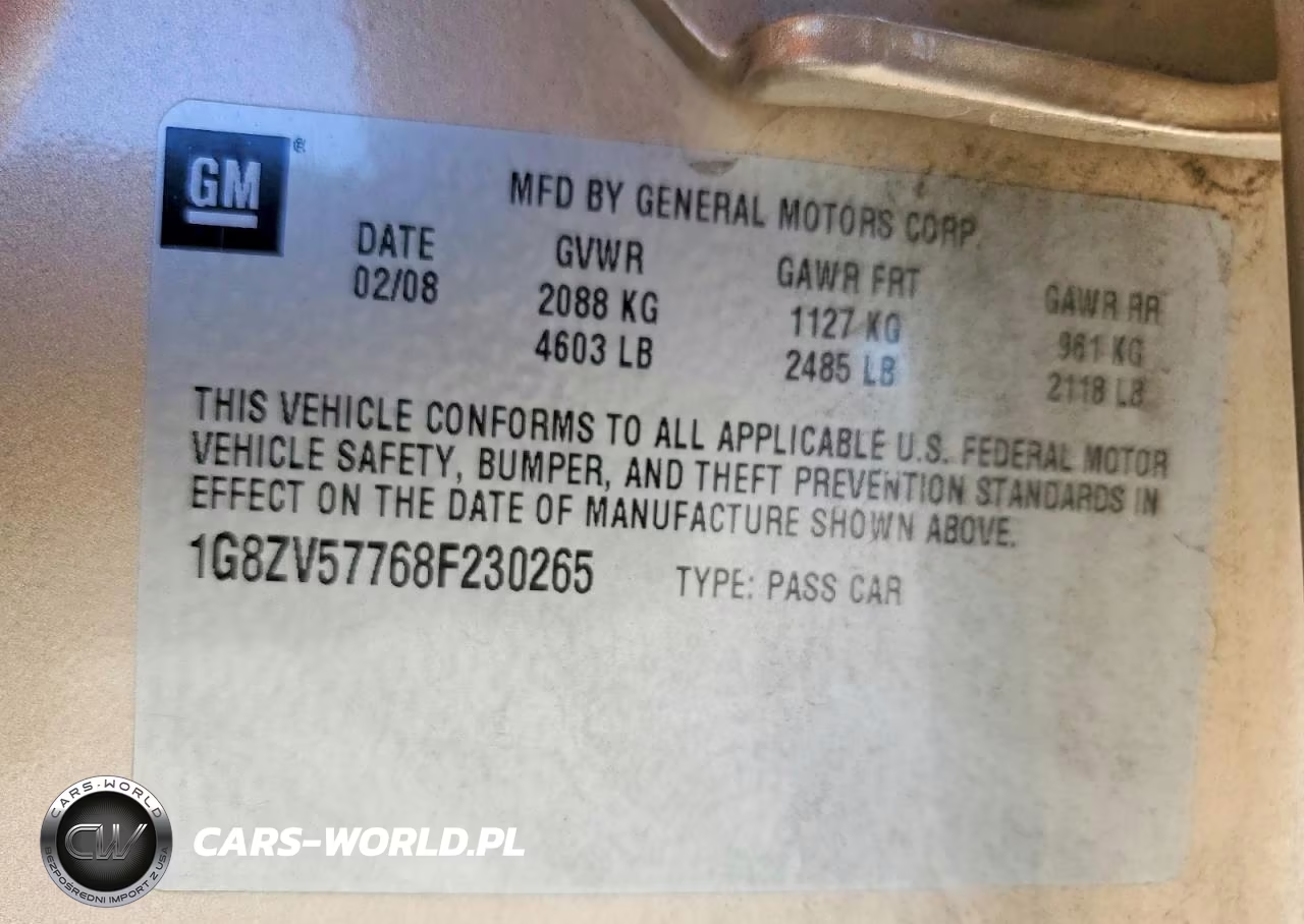 2008 Saturn Aura Xr VIN:1G8ZV57768F230265 - 13