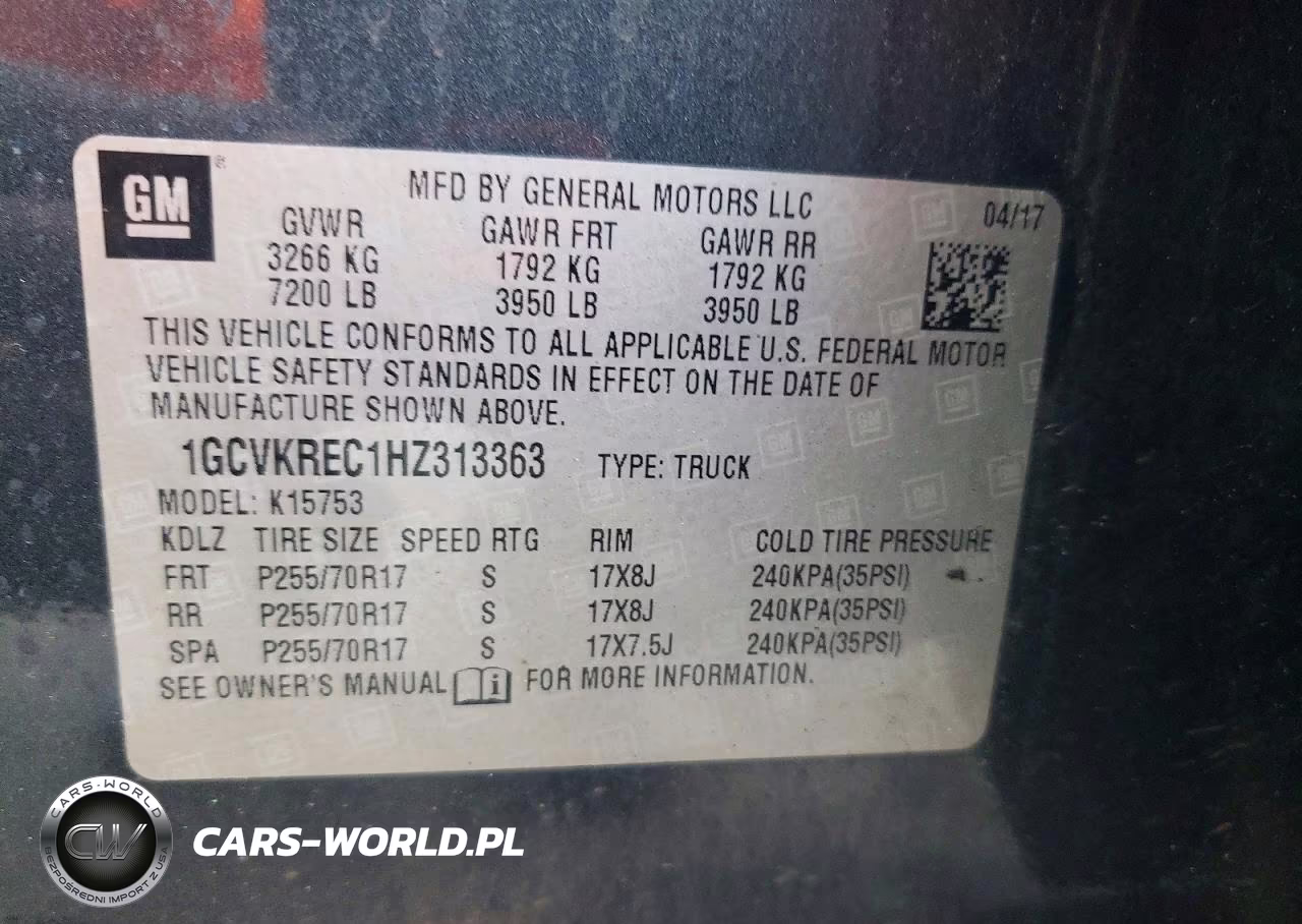 2017 Chevrolet Silverado K1500 Lt VIN:1GCVKREC1HZ313363 - 12