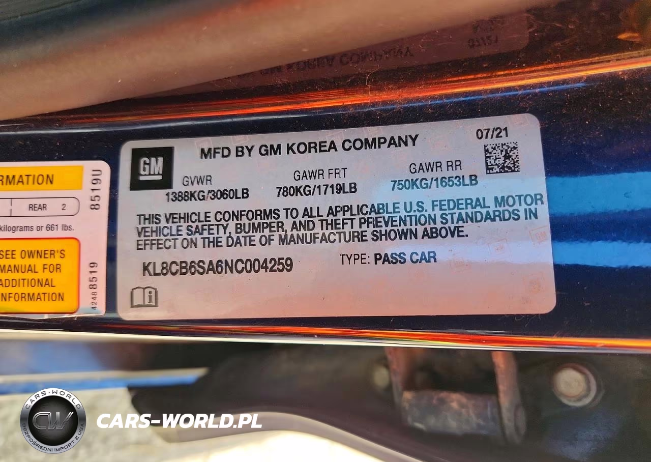 2022 Chevrolet Spark Ls VIN:KL8CB6SA6NC004259 - 12