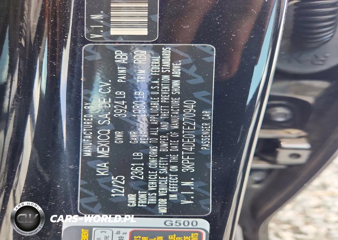 2026 Kia K4 Lxs VIN:3KPFT4DE0TE270940 - 12