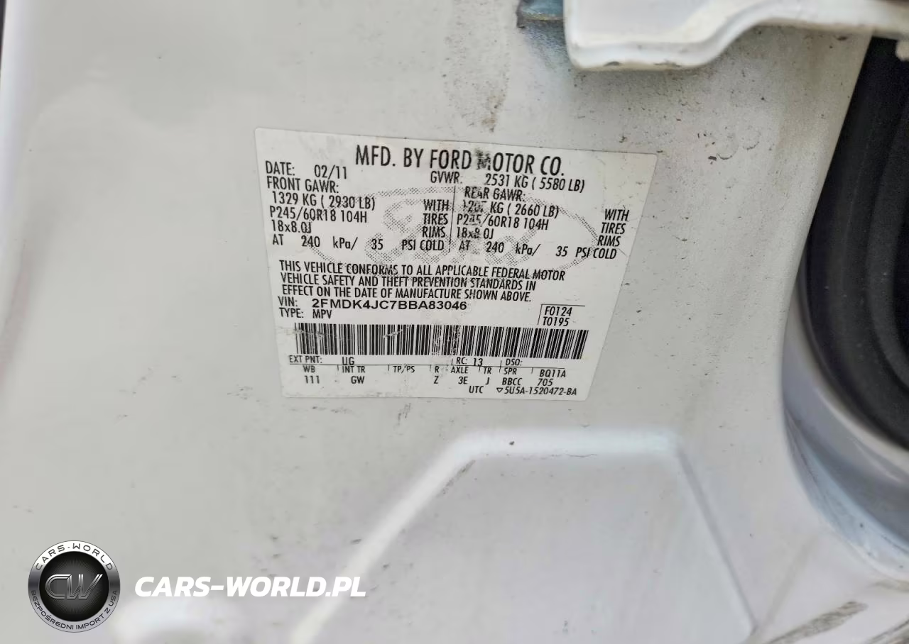 2011 Ford Edge Sel VIN:2FMDK4JC7BBA83046 - 13