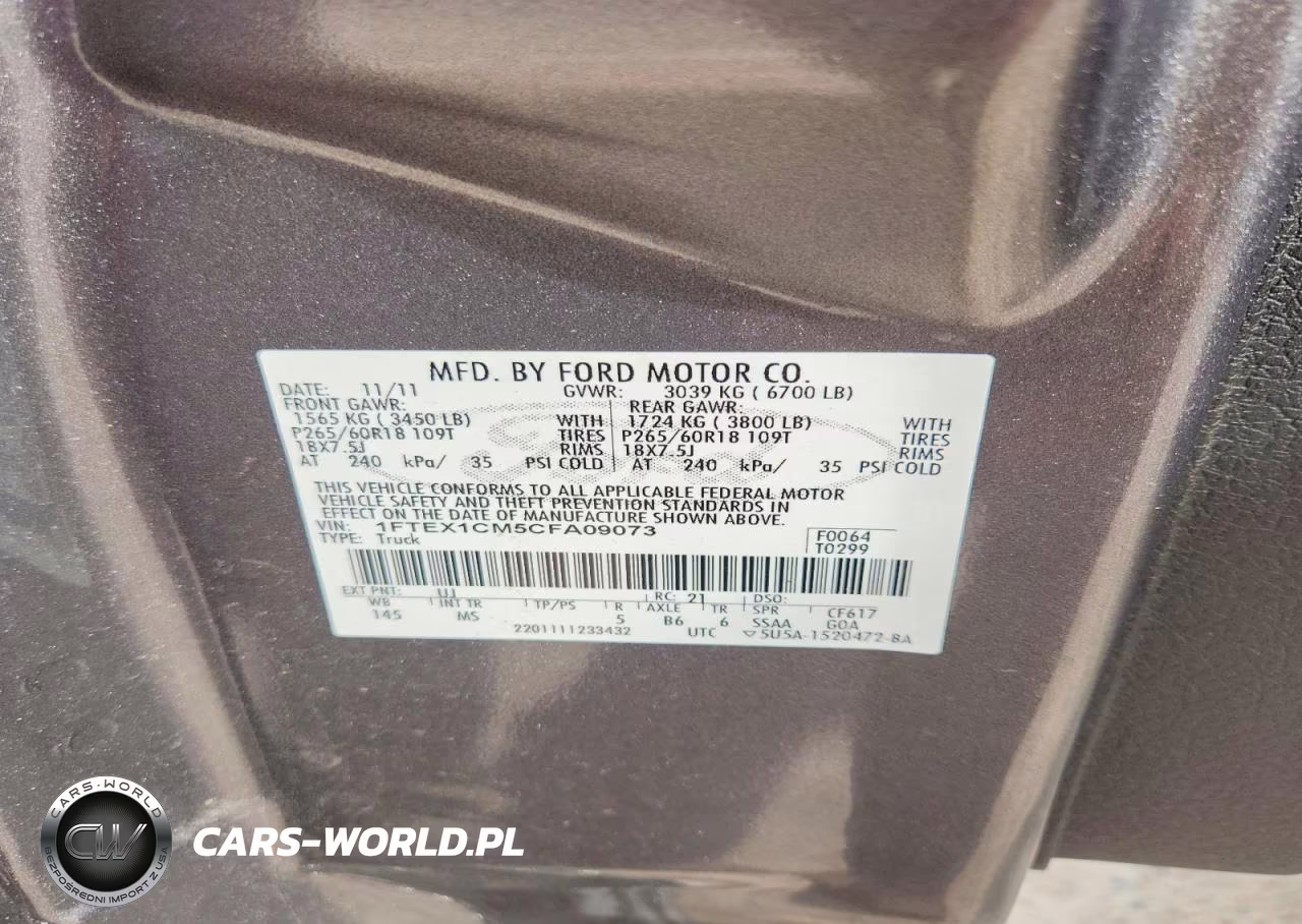 2012 Ford F150 Super Cab VIN:1FTEX1CM5CFA09073 - 12
