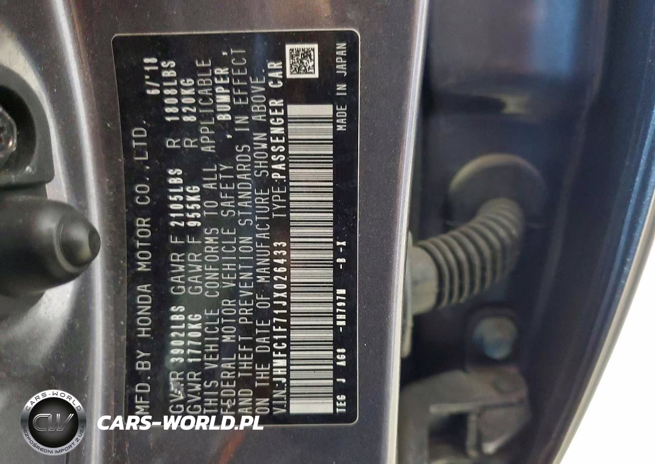 2018 Honda Civic Exl VIN:JHMFC1F71JX026433 - 12