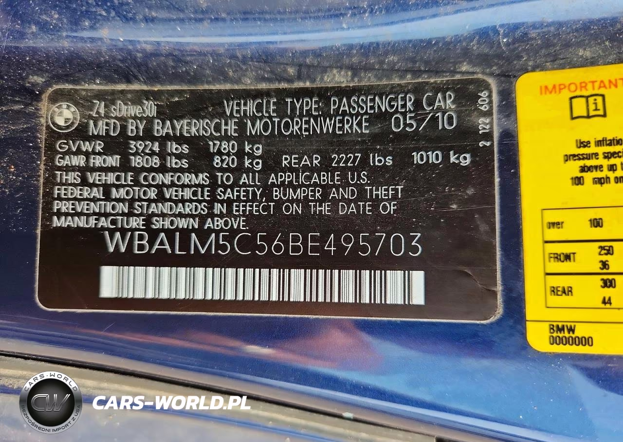 2011 BMW Z4 Sdrive30I VIN:WBALM5C56BE495703 - 13
