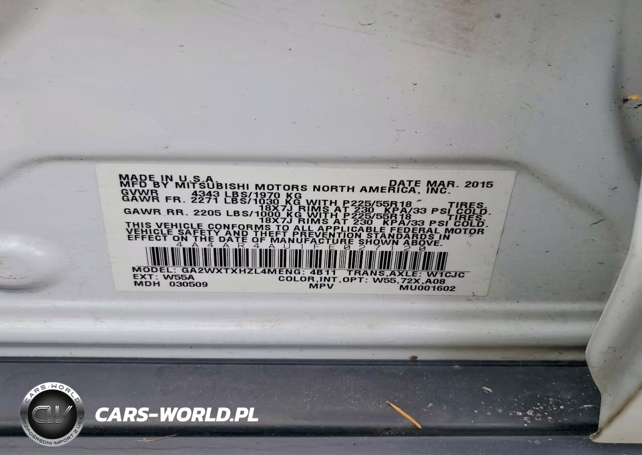 2015 Mitsubishi Outlander Sport Se VIN:4A4AR4AU1FE027120 - 13