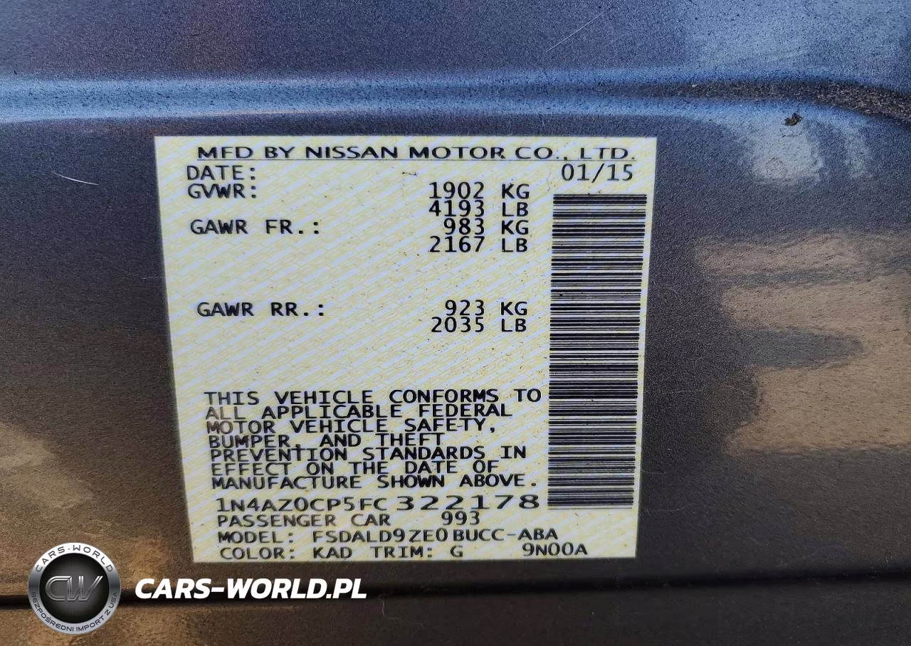 2015 Nissan Leaf Sv VIN:1N4AZ0CP5FC322178 - 13