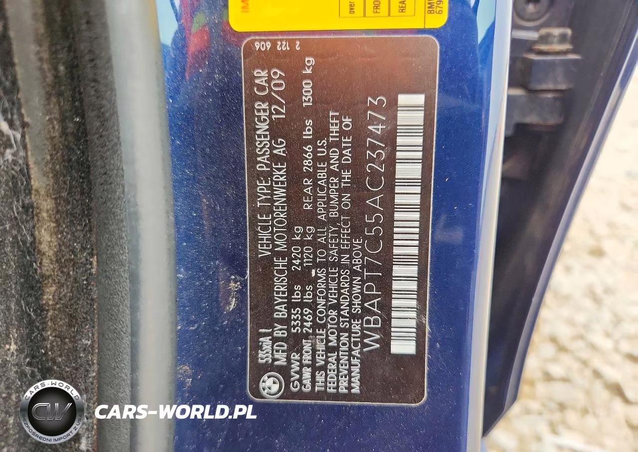 2010 BMW 535 Xi VIN:WBAPT7C55AC237473 - 12
