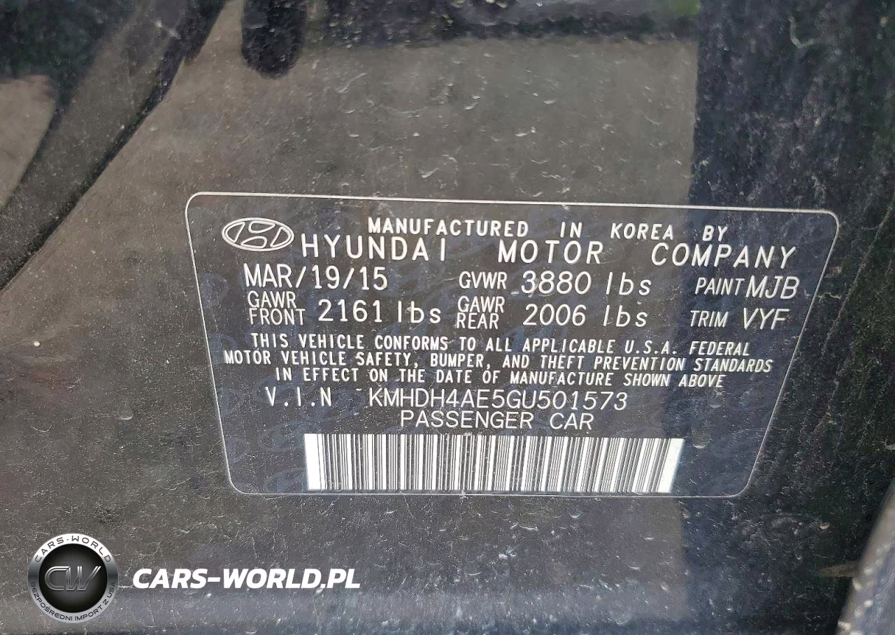 2016 Hyundai Elantra Se VIN:KMHDH4AE5GU501573 - 12