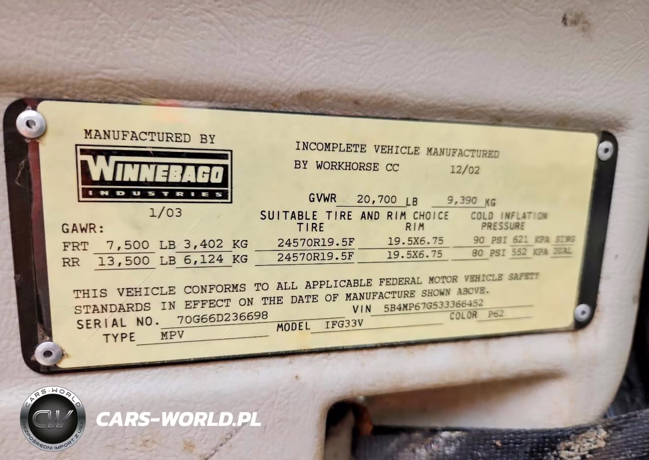 2003 Winnebago Suncruiser Rv VIN:5B4MP67G533366452 - 10