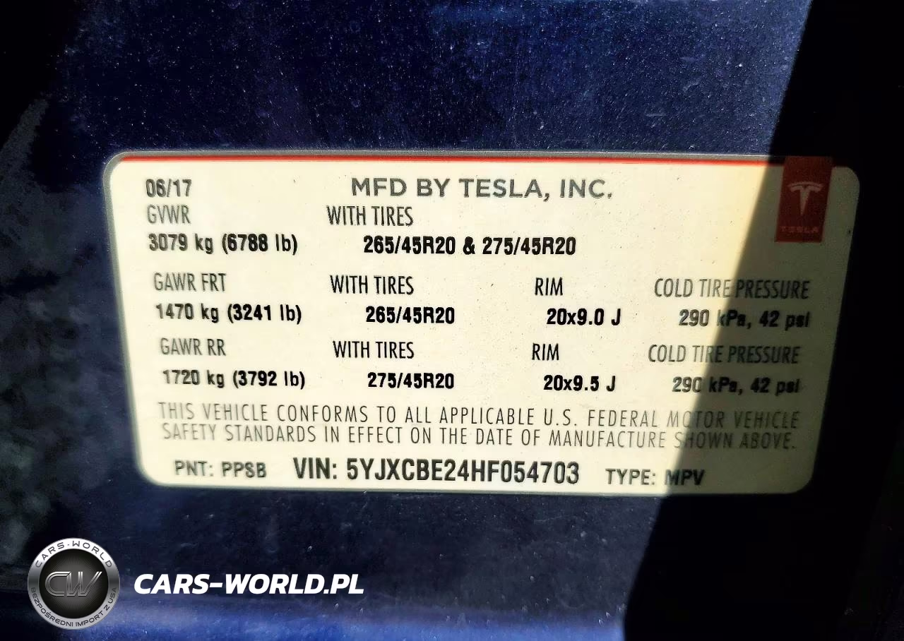 2017 Tesla Model X 100D-75D-90D VIN:5YJXCBE24HF054703 - 13